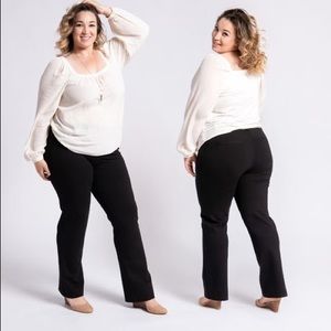 NWT Betabrand classic boot cut dress pant yoga pants, black, XXL